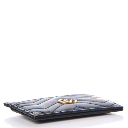 Gucci Calfskin Matelasse GG Marmont Card Holder Black 4 of 7