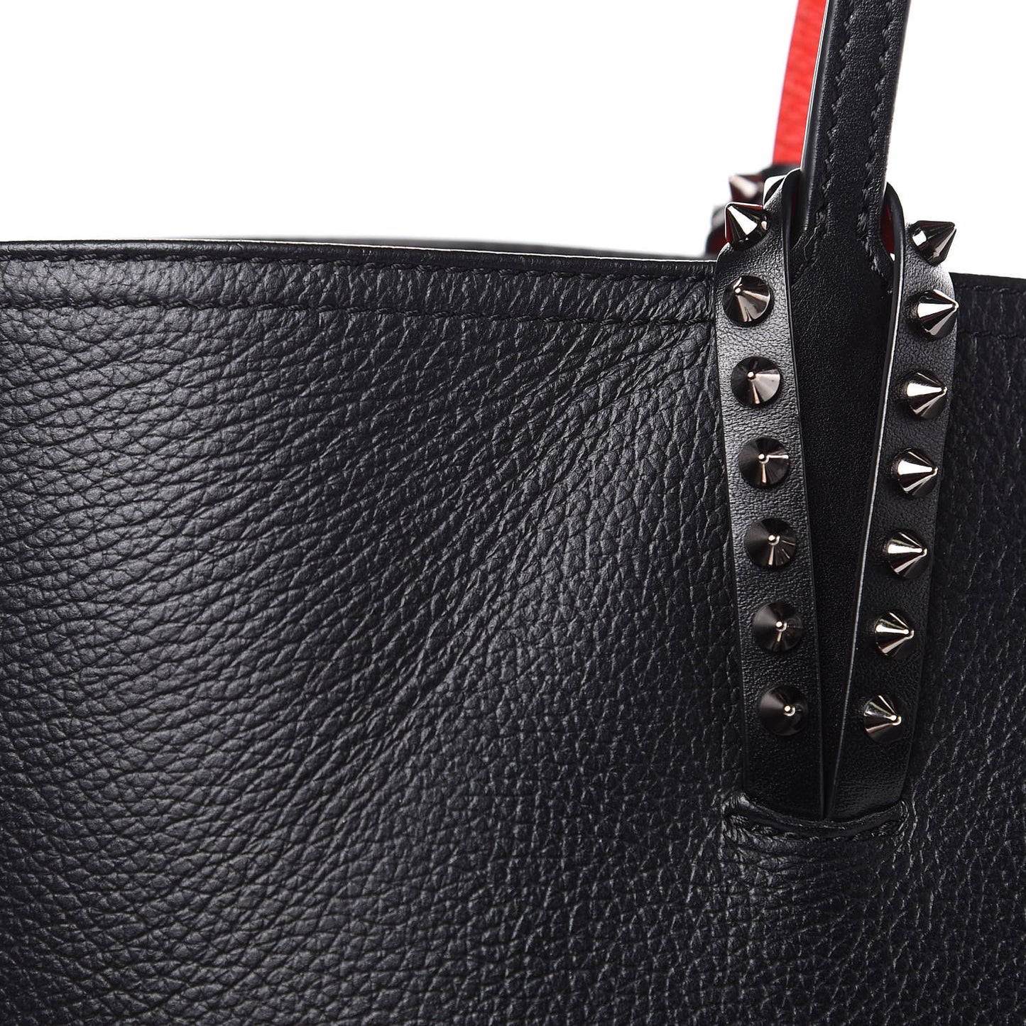 Calfskin Spikes East West Cabata Tote Black