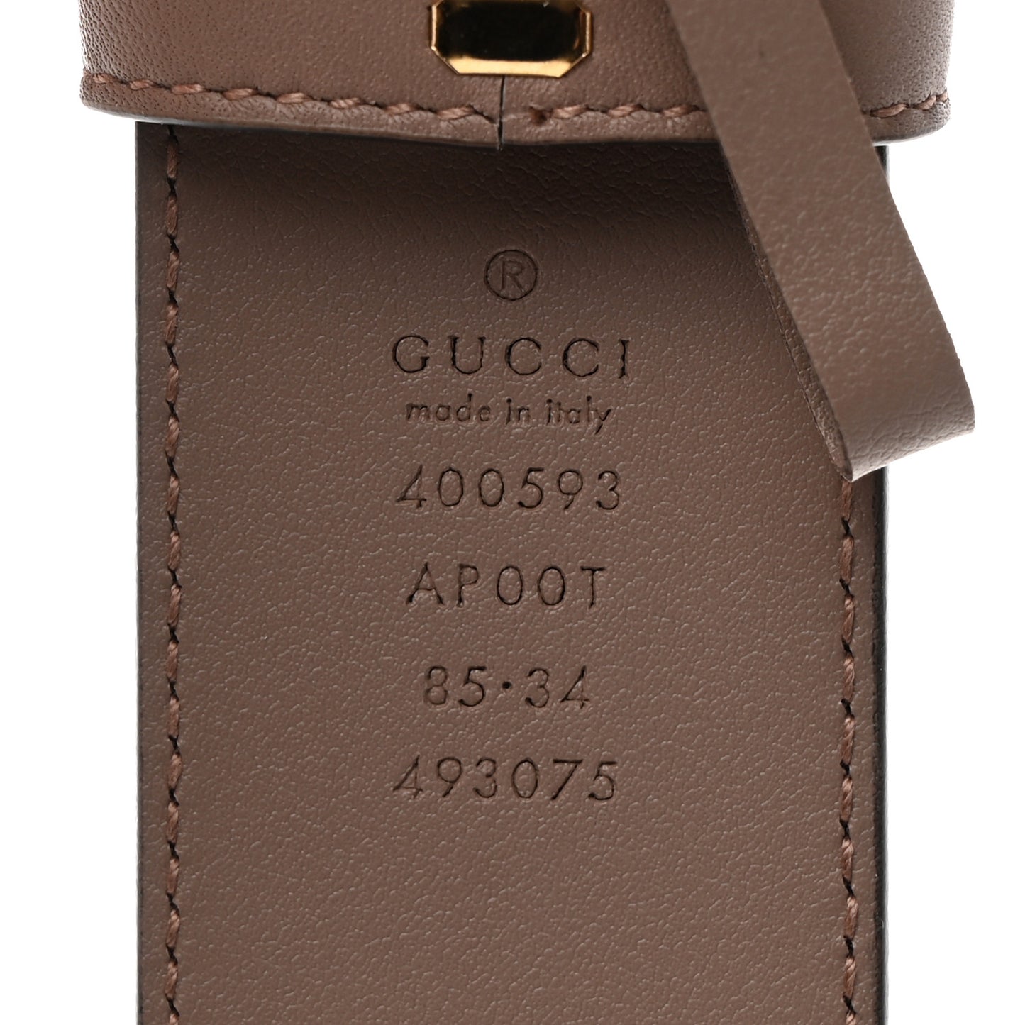 Calfskin Double G 40mm Belt 85 34 Porcelain Rose