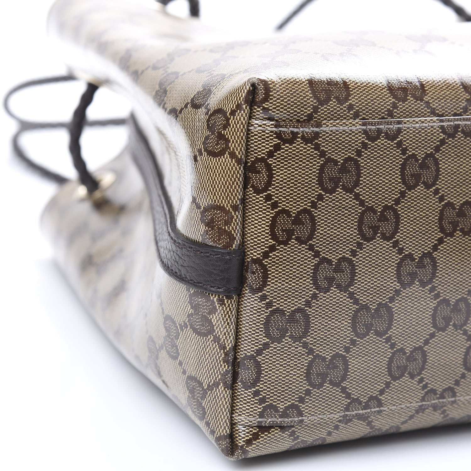Gucci Crystal Monogram Gifford Shopping Tote Brown 9 of 10