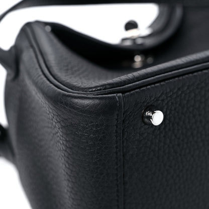 Hermes Taurillon Clemence Mini Lindy 20 Black 6 of 9