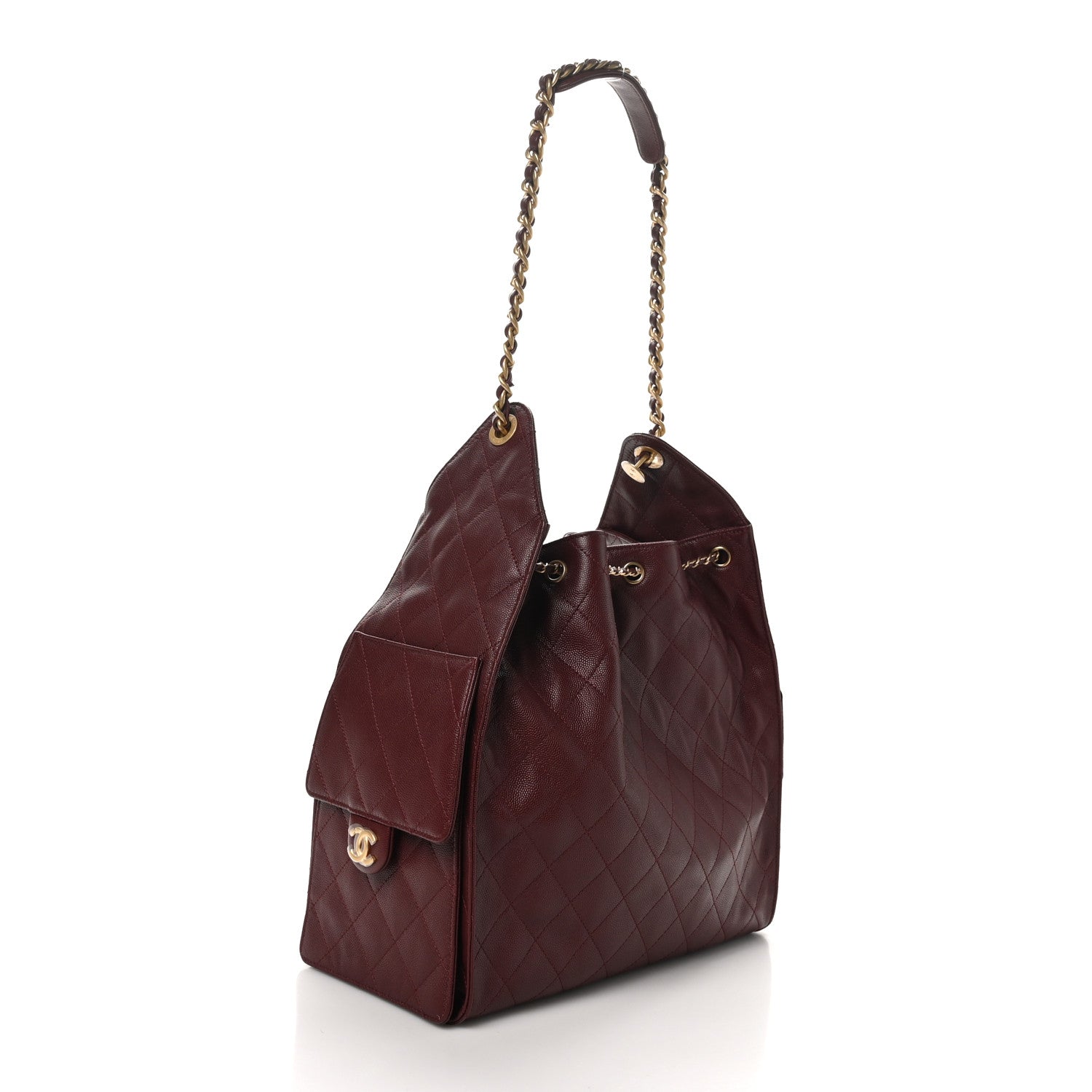 Chanel Caviar Quilted Medium Chanel 25 Handbag Burgundy 4 of 11