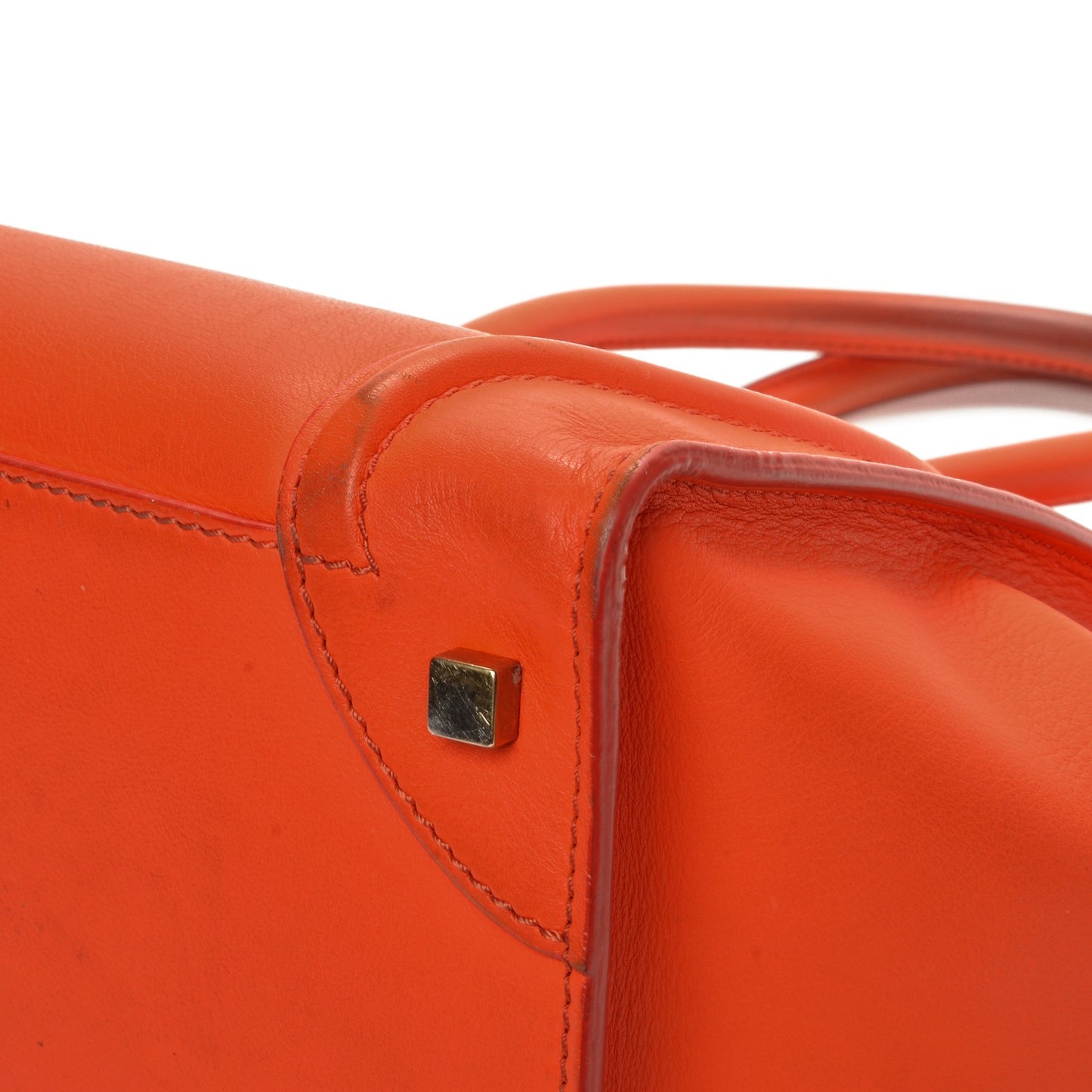 Smooth Calfskin Mini Luggage Bright Orange