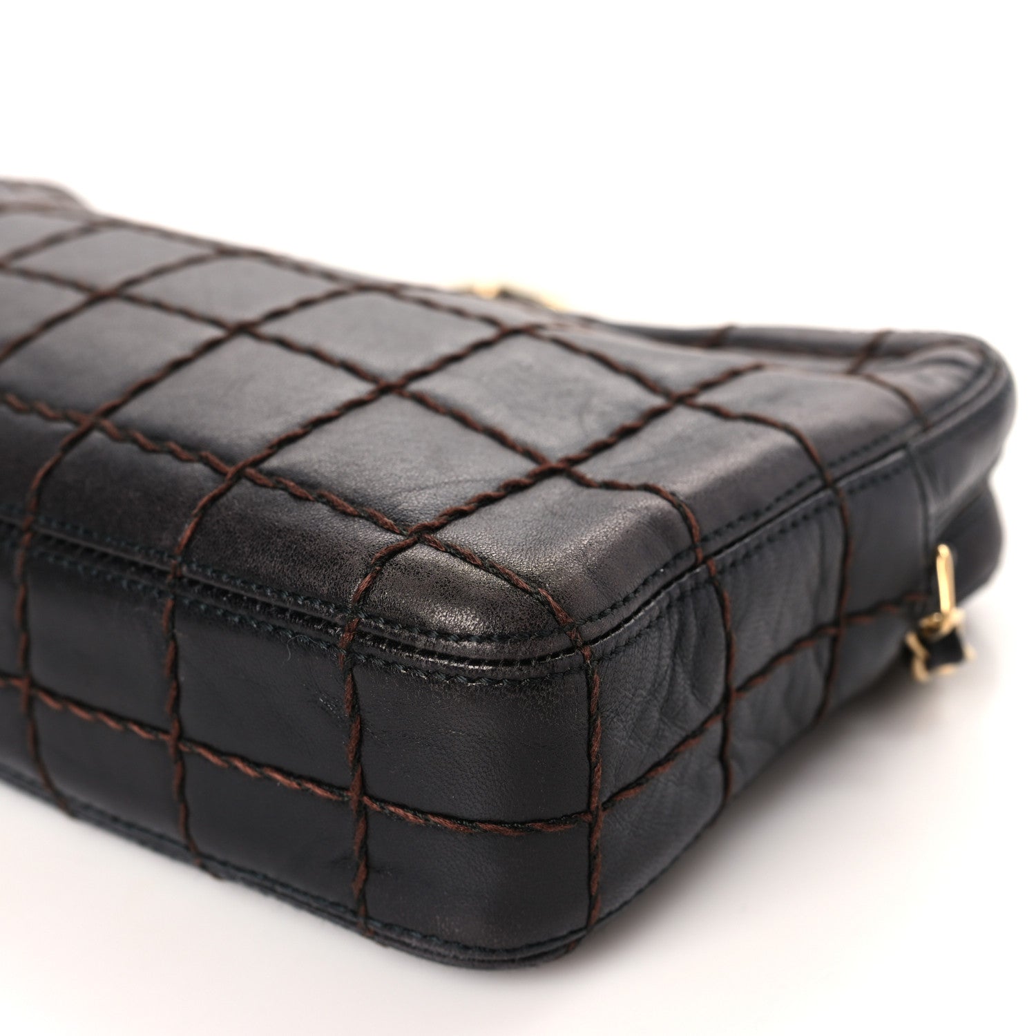 Chanel Lambskin Quilted Chocolate Bar Camera Case Black 9 of 12