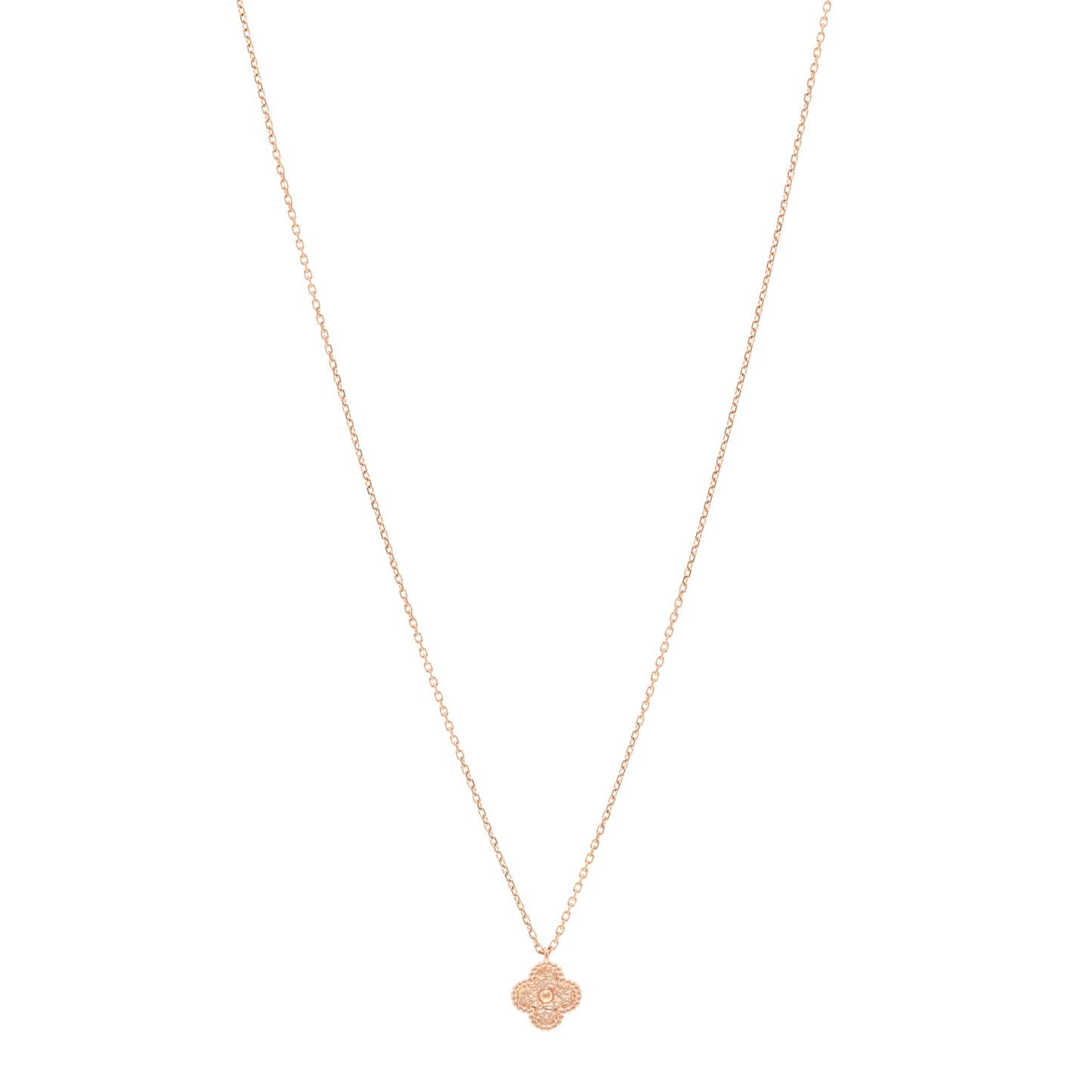 18K Rose Gold Sweet Alhambra Pendant Necklace