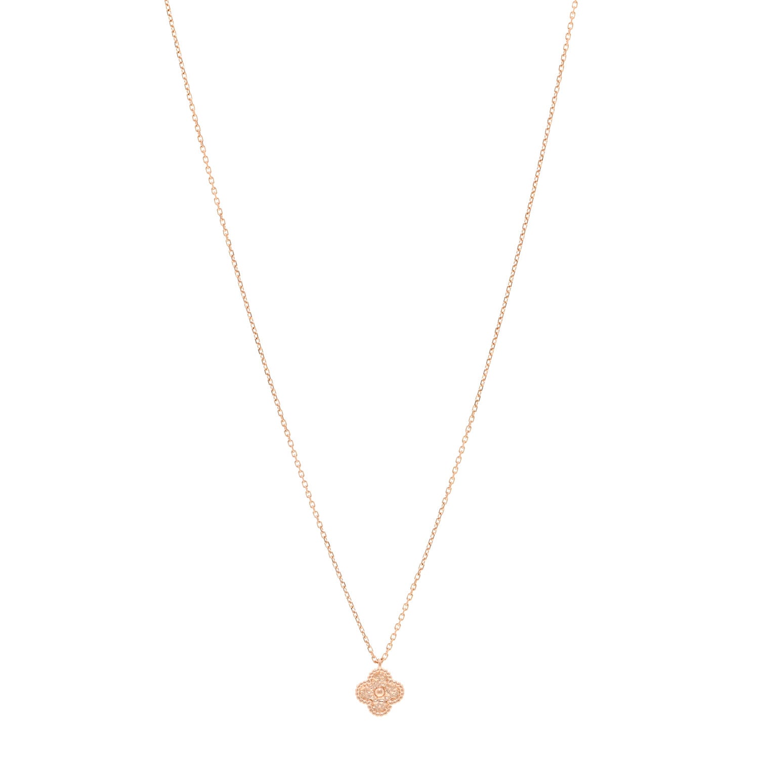 Van Cleef & Arpels 18K Rose Gold Sweet Alhambra Pendant Necklace 1 of 5