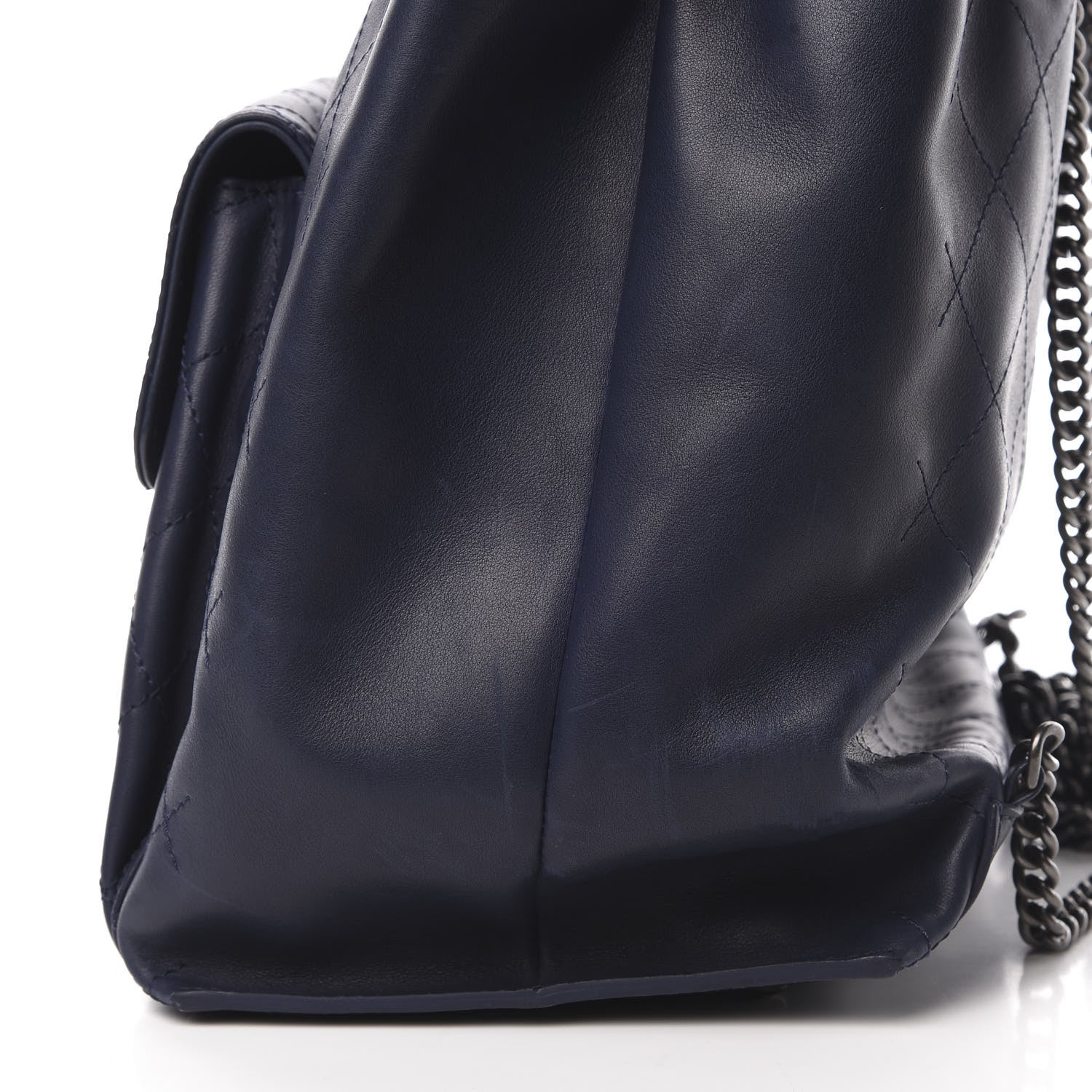 Chanel Calfskin Stitched Large Urban Luxury Drawstring Backpack Navy Blue 10 of 13