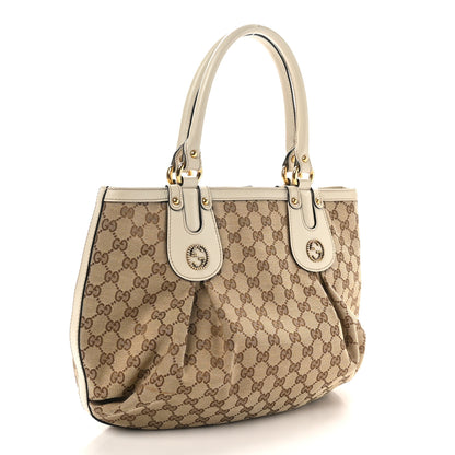 Gucci Monogram Medium Scarlett Studded Tote Off White 3 of 12