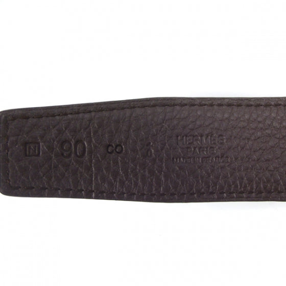Leather Reversible Constance H Belt 90 Black and Brown