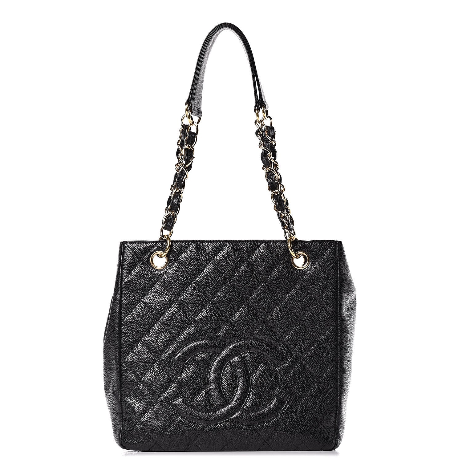 Chanel Caviar Quilted Petit Shopping Tote PST Black 1 of 20
