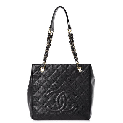 Chanel Caviar Quilted Petit Shopping Tote PST Black 1 of 20