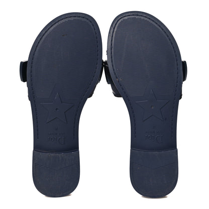 Christian Dior Technical Stretch Fabric Camouflage Dio(r)evolution Slide Sandals 37 Deep Blue 6 of 9