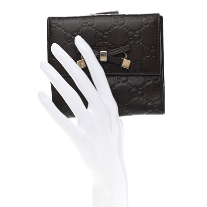 Gucci Guccissima Princy French Flap Wallet Chocolate Brown 2 of 9