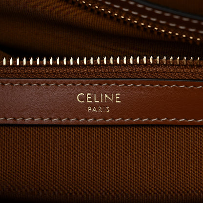 Celine Triomphe Canvas Calfskin Horizontal Cabas Tan 6 of 14