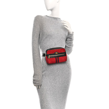 Gucci Suede Small Ophidia Belt Bag 85 34 Hibiscus Red 2 of 15