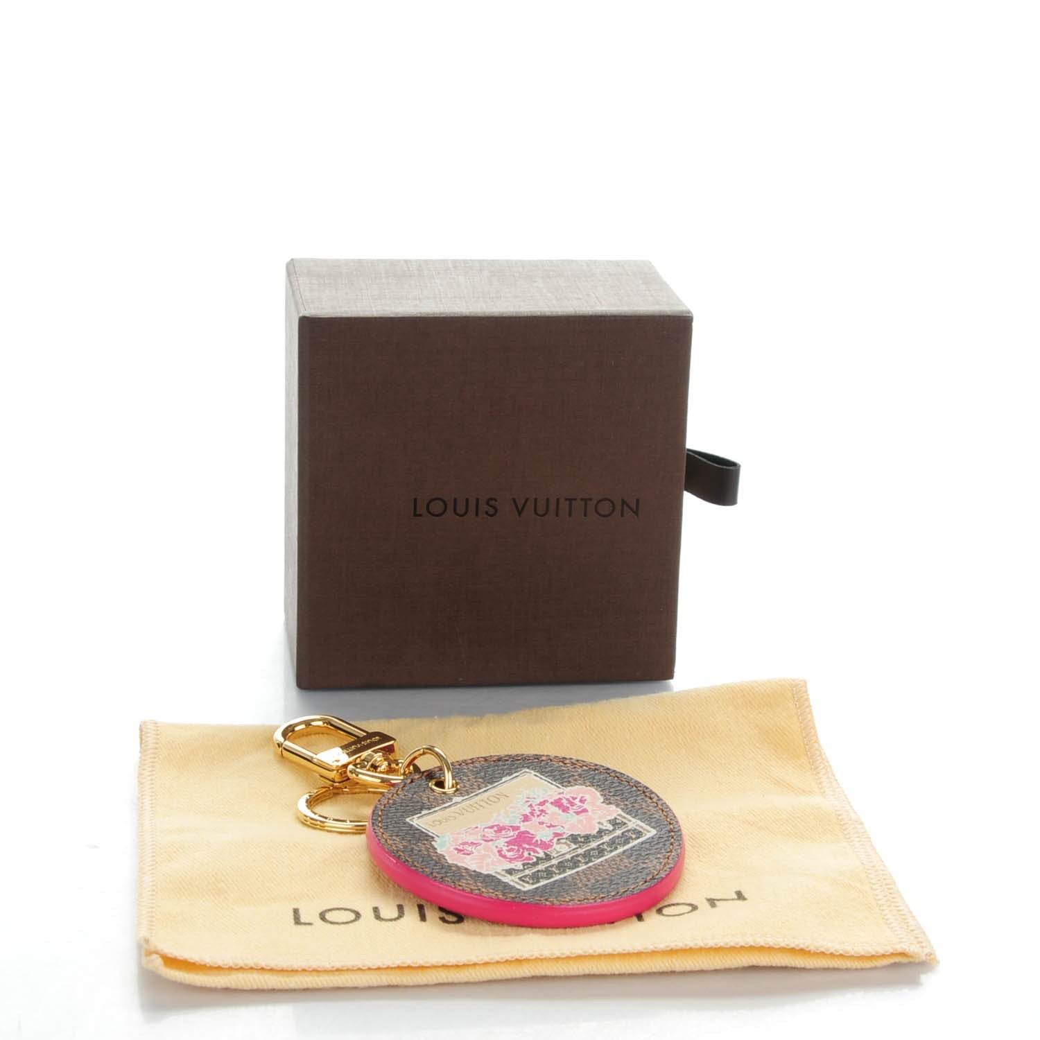 Louis Vuitton Damier Ebene Illustre Posies Bag Charm 5 of 5