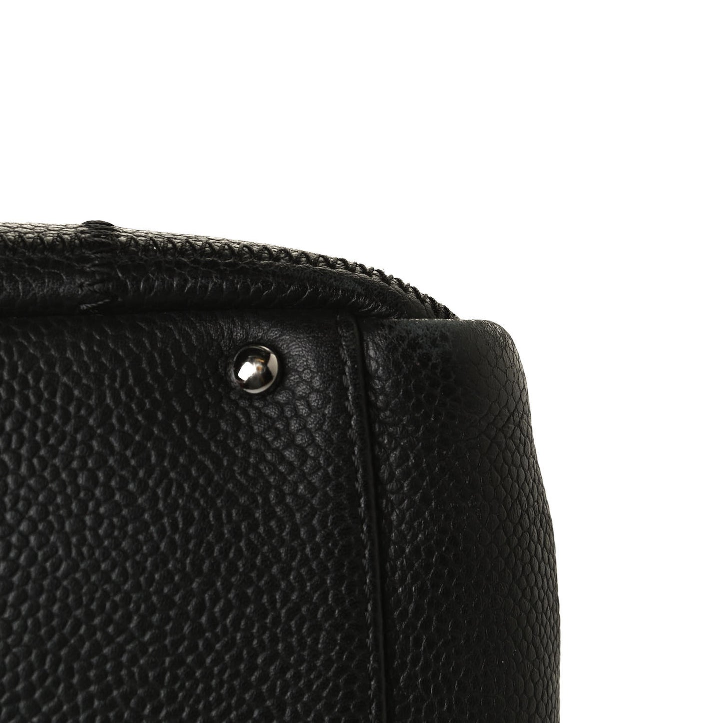 Caviar Square Stitched Tote Black
