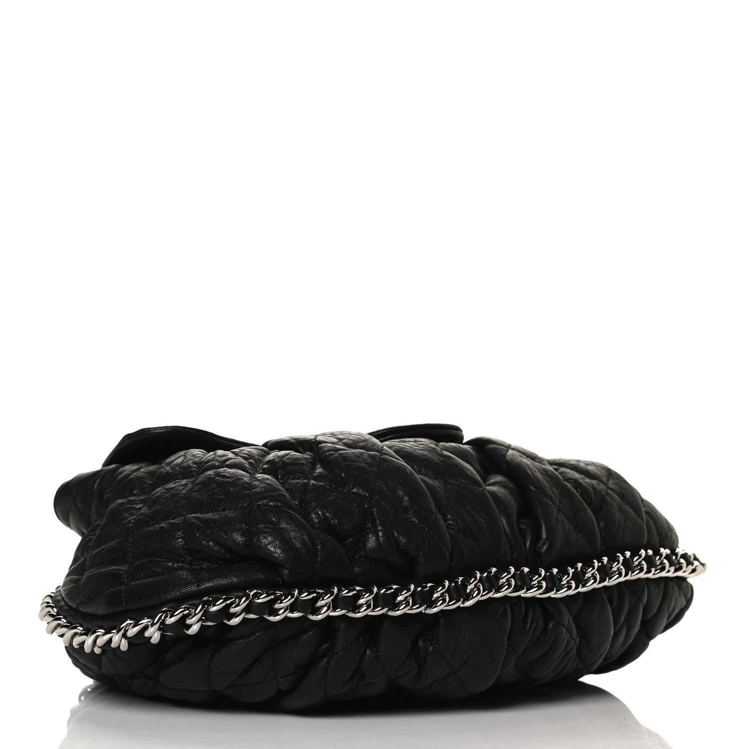 Chanel Washed Lambskin Quilted Medium Chain Around Messenger Black 4 of 15