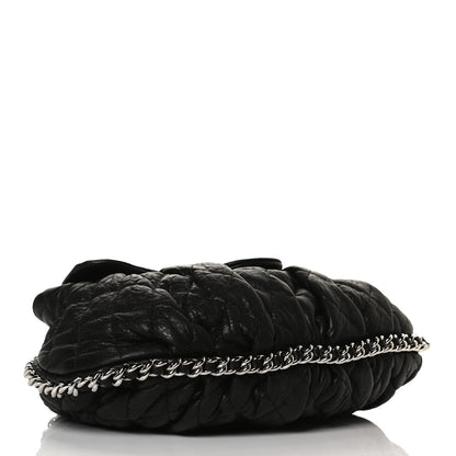 Chanel Washed Lambskin Quilted Medium Chain Around Messenger Black 4 of 15