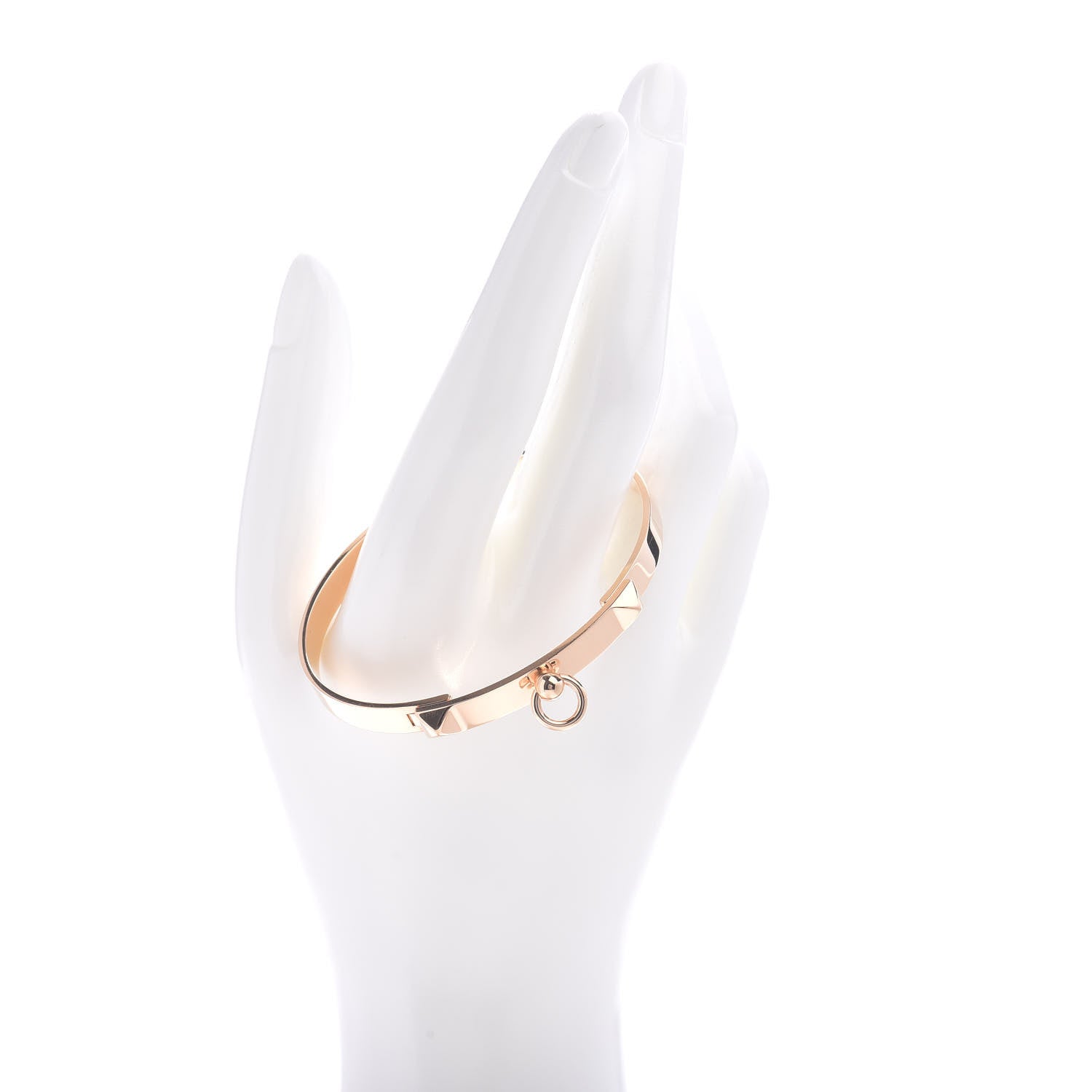 Hermes 18K Rose Gold PM Collier De Chien Bracelet ST 2 of 4