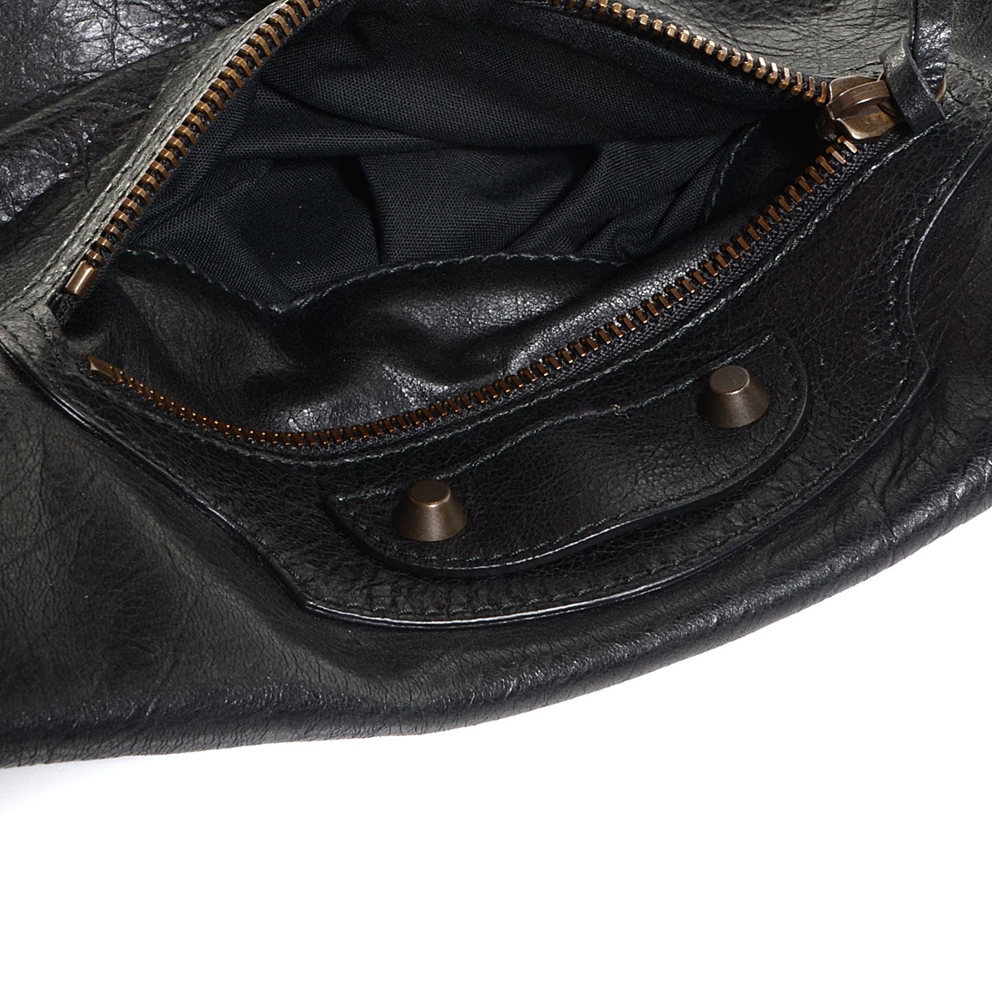 Agneau Classic Hardware Envelope Clutch Black