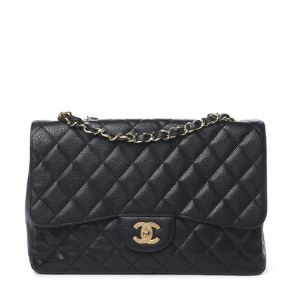 Chanel Caviar Quilted Jumbo Single Flap Black 1 of 14