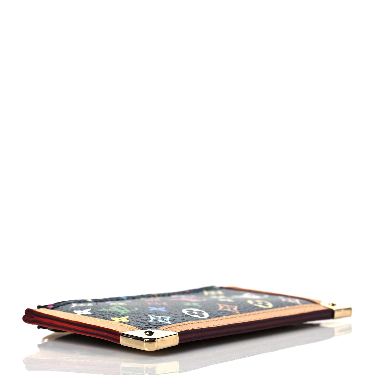 Louis Vuitton Monogram Multicolor Key Pouch Black 4 of 7