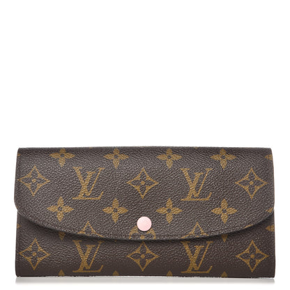 Louis Vuitton Monogram Emilie Wallet Rose Ballerine 1 of 8