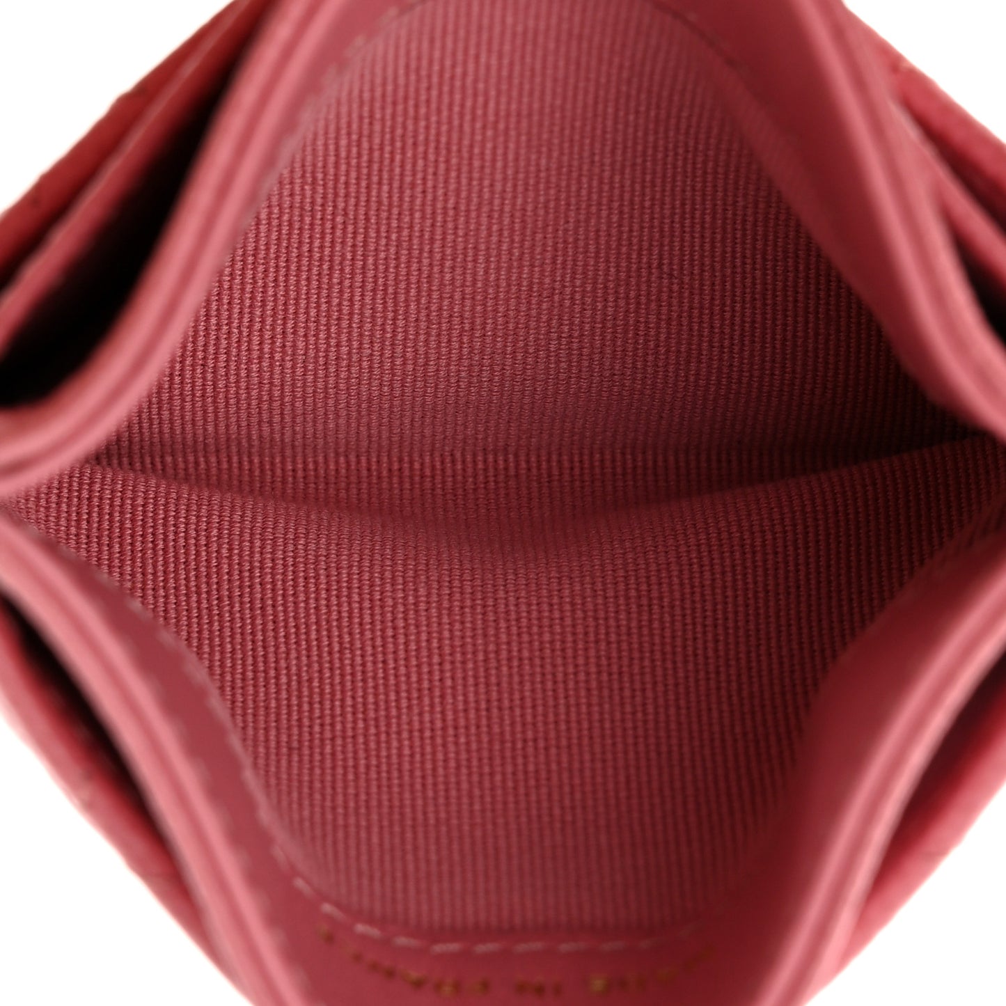 Caviar Quilted Card Holder Pink