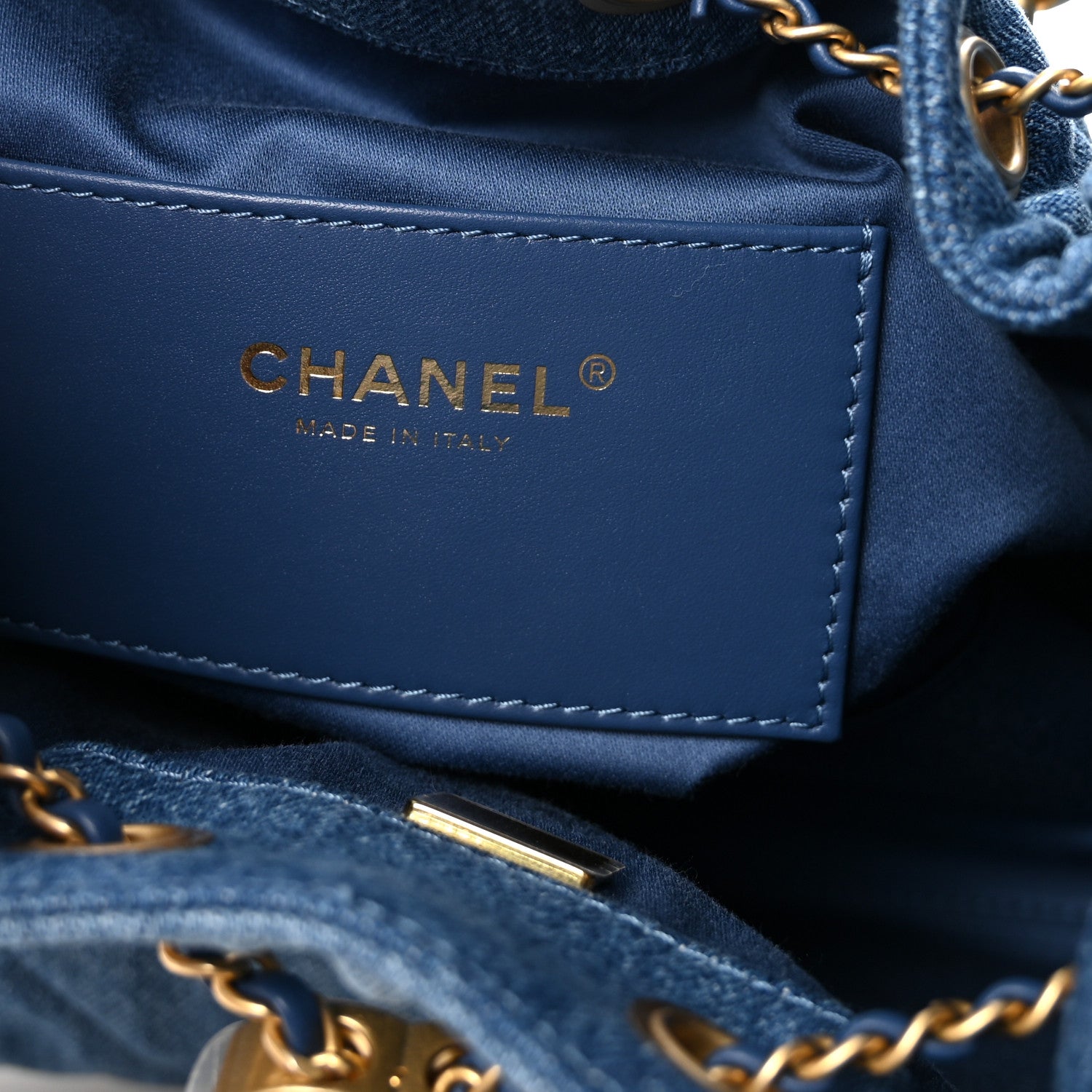 Chanel Washed Denim Quilted Small Chanel 25 Handbag Blue 6 of 10