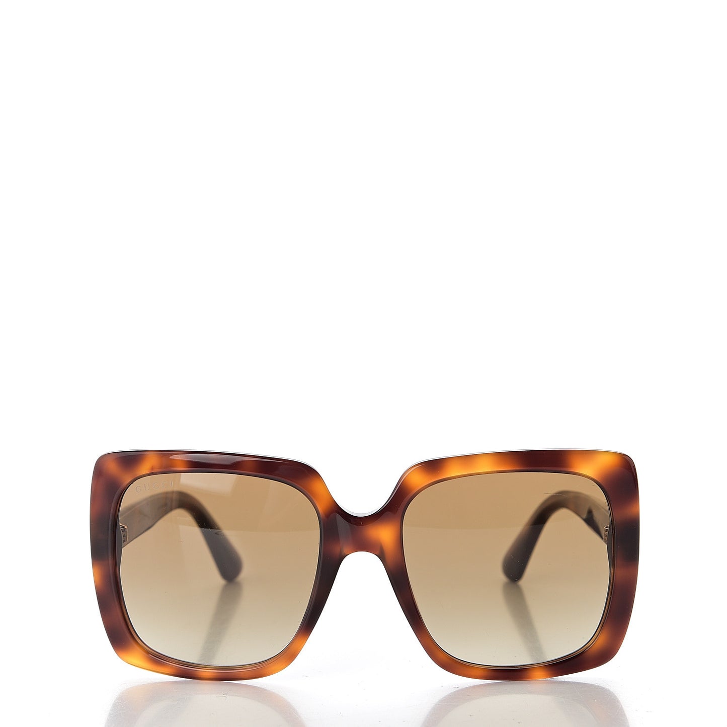 Square Frame Crystal Sunglasses GG 0418S Tortoiseshell