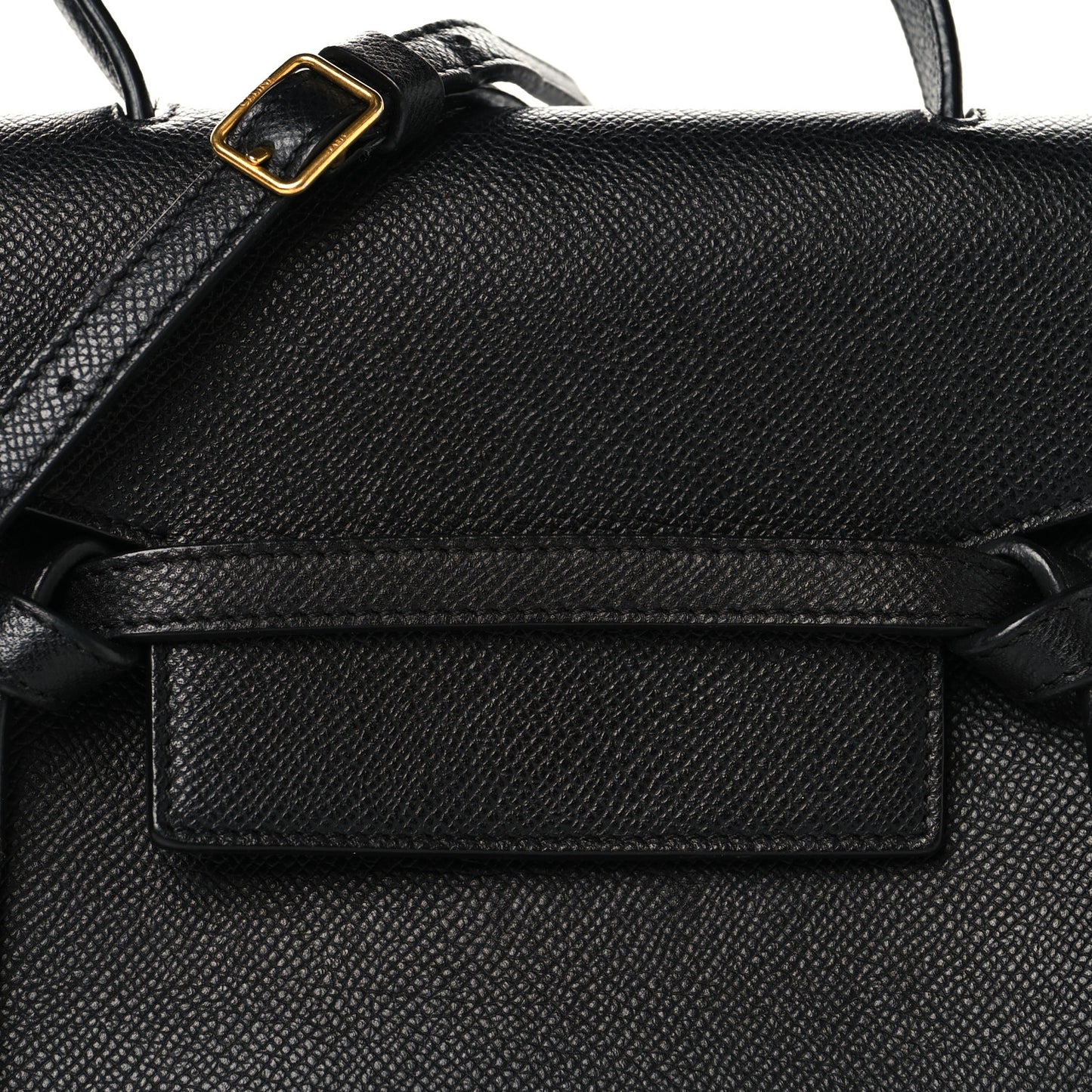 Grained Calfskin Nano Belt Bag Black