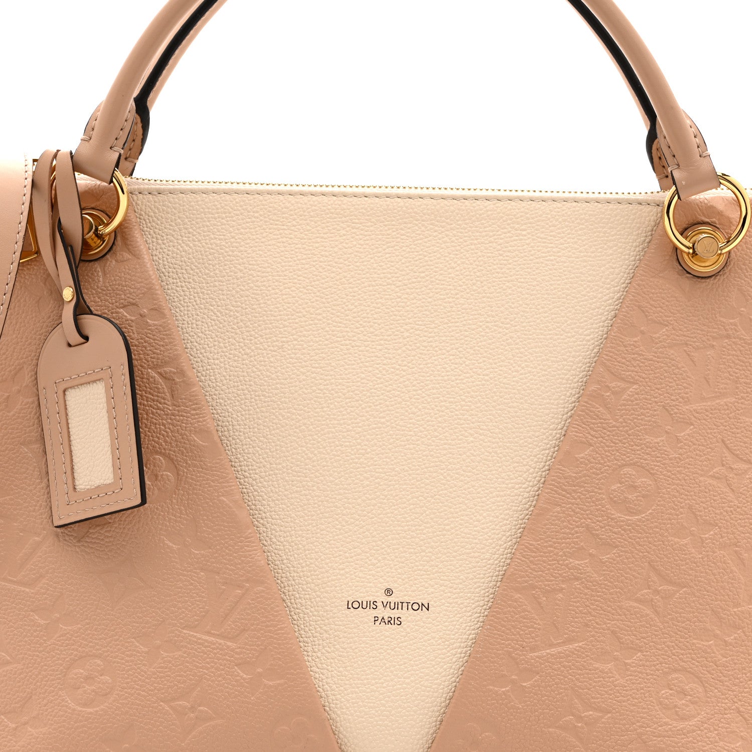 Louis Vuitton Empreinte V Tote MM Beige Rose Creme 8 of 10