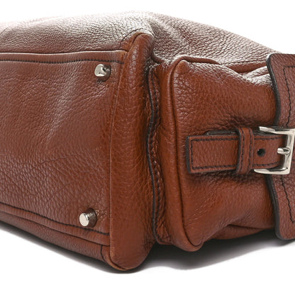 Prada Vitello Daino Buckle Shoulder Bag Tabacco 9 of 10