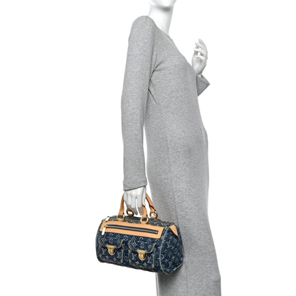 Louis Vuitton Monogram Denim Neo Speedy Blue 2 of 12