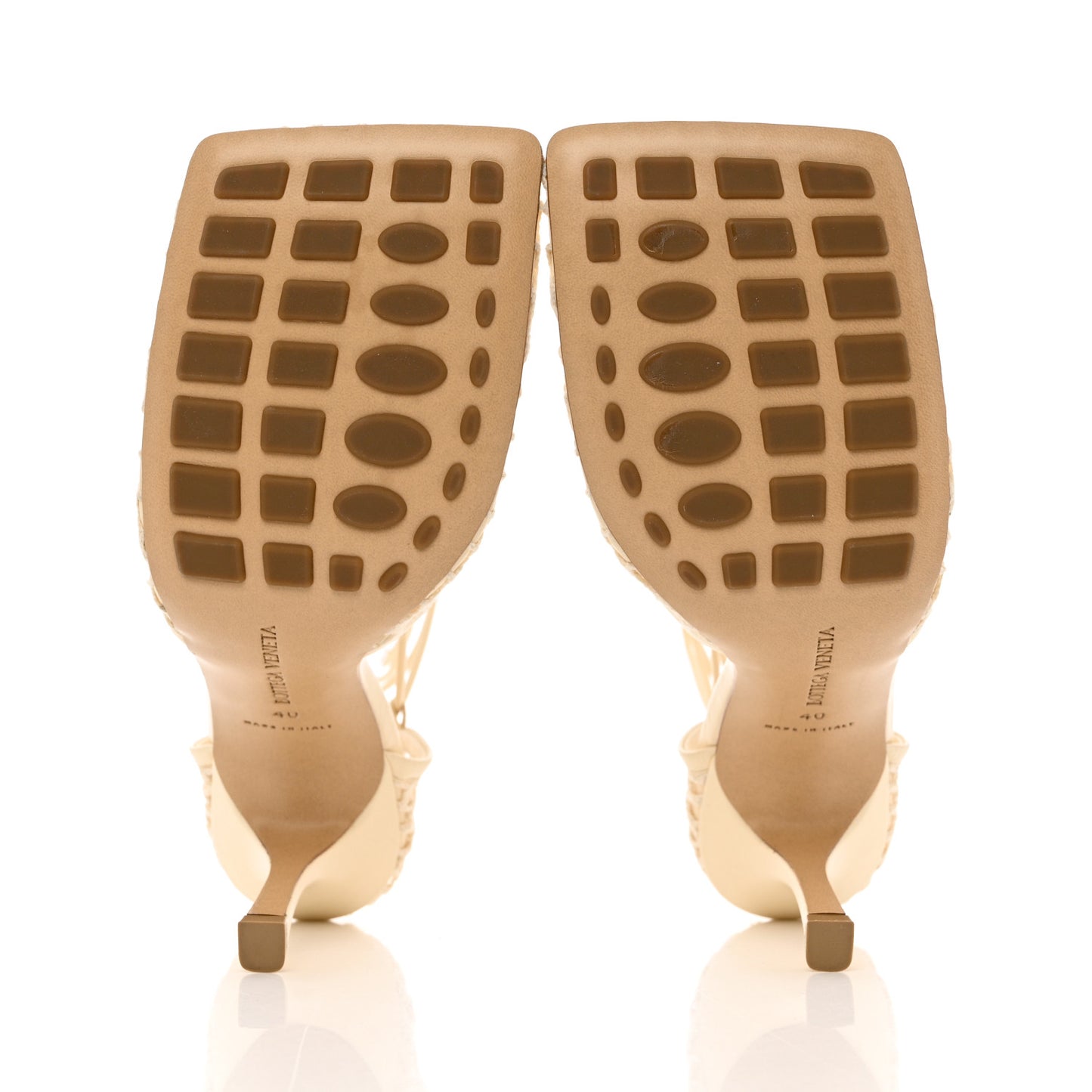 Mesh Nappa Stretch Ankle Tie Sandals 40 Toile