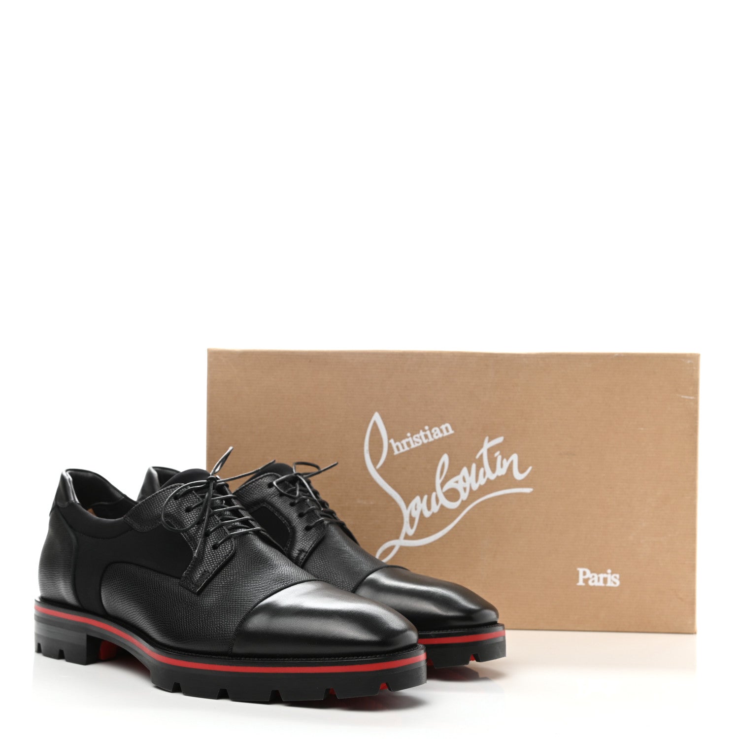 Christian Louboutin Smooth Textured Calfskin Mika Sky Mens Flats 42 Black 10 of 10