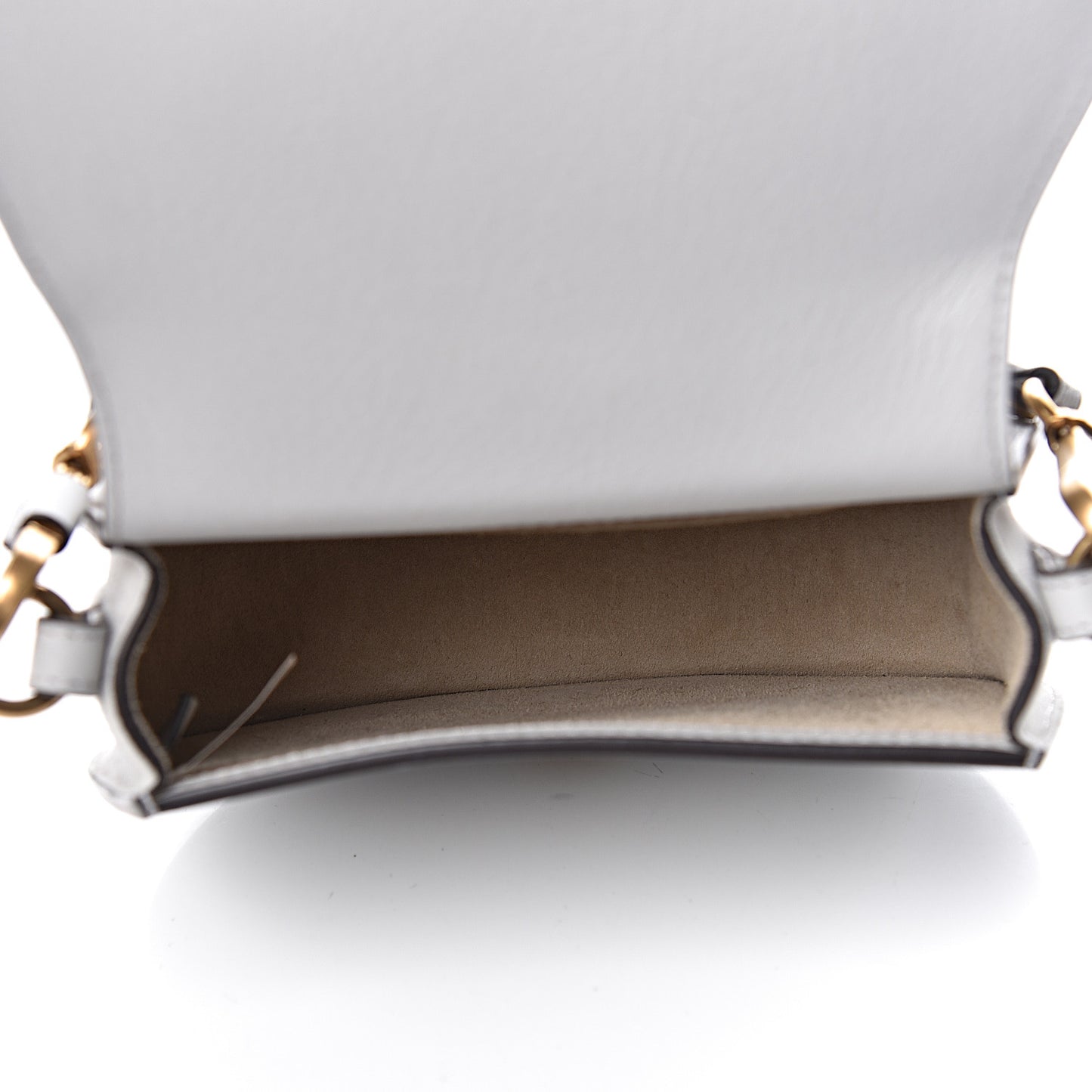 Calfskin Suede Small Nile Bracelet Bag Airy Grey