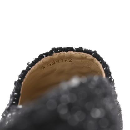 Chanel Metallic Lambskin Tweed CC Espadrilles 39 Black Silver 9 of 10