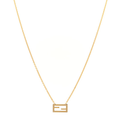 Fendi Bronze Baguette Necklace Gold 1 of 7