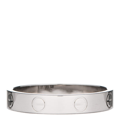 Cartier 18K White Gold 3.5mm LOVE Wedding Band Ring 56 7.75 3 of 4