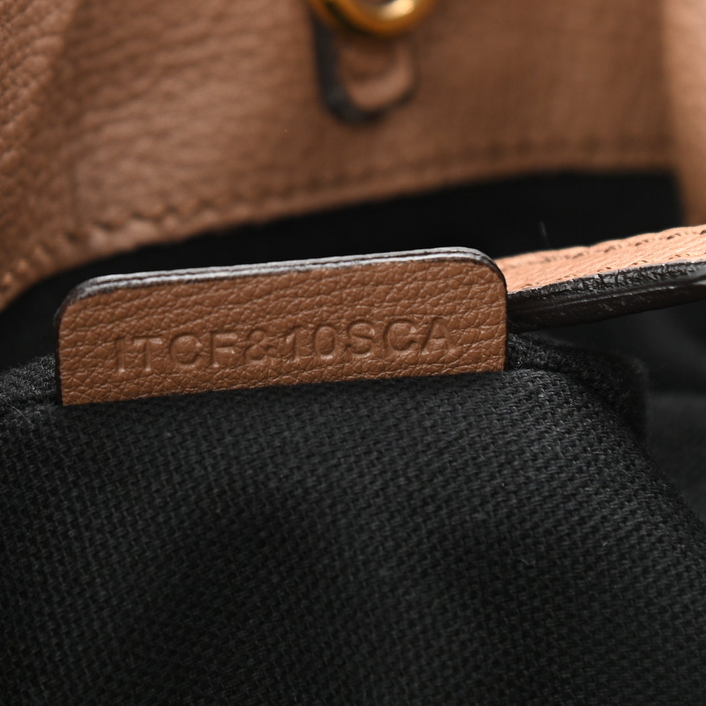 Grainy Calfskin House Check Medium Banner Tote Dark Sand