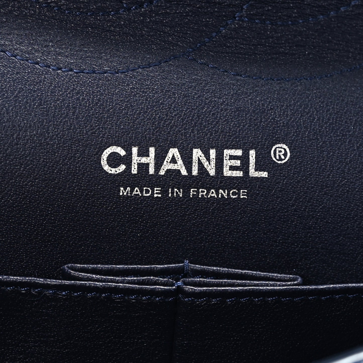 Crackled Calfskin Jumbo Double Flap Blue