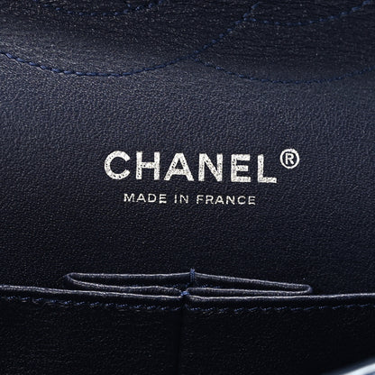 Chanel Crackled Calfskin Jumbo Double Flap Blue 5 of 9