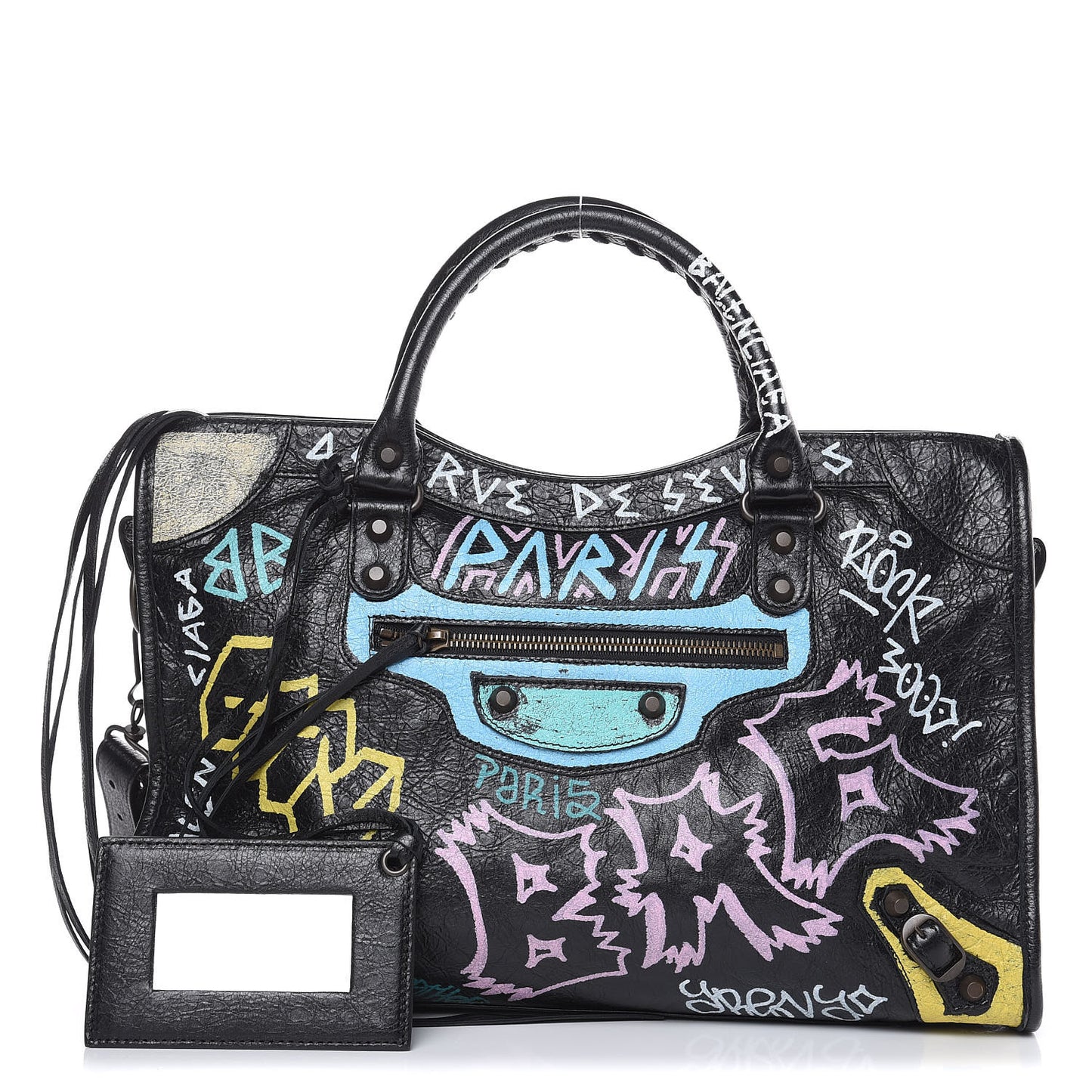 Agneau Graffiti All Over Classic Hardware City Black Multicolor