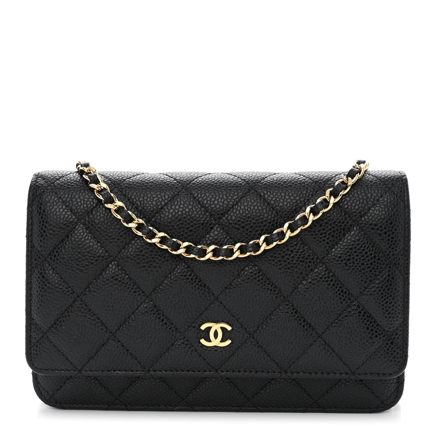 Chanel Caviar Quilted Wallet on Chain WOC Black 1 of 15