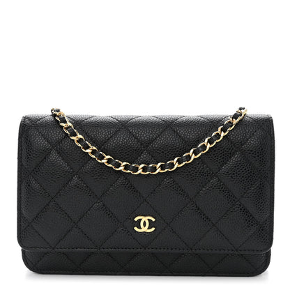 Chanel Caviar Quilted Wallet on Chain WOC Black 1 of 15