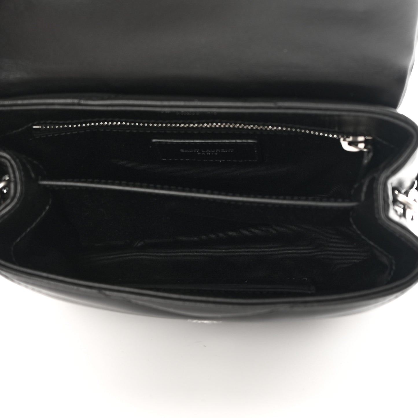 Calfskin Y Quilted Monogram Toy Loulou Crossbody Bag Black