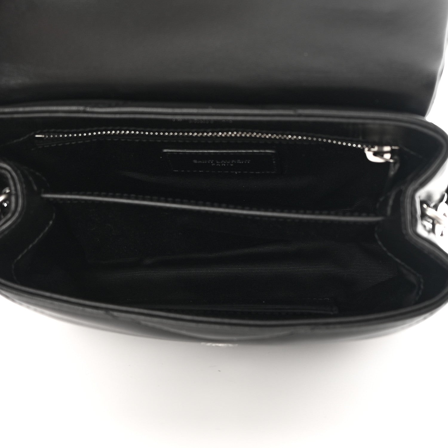 Saint Laurent Calfskin Y Quilted Monogram Toy Loulou Crossbody Bag Black 5 of 13