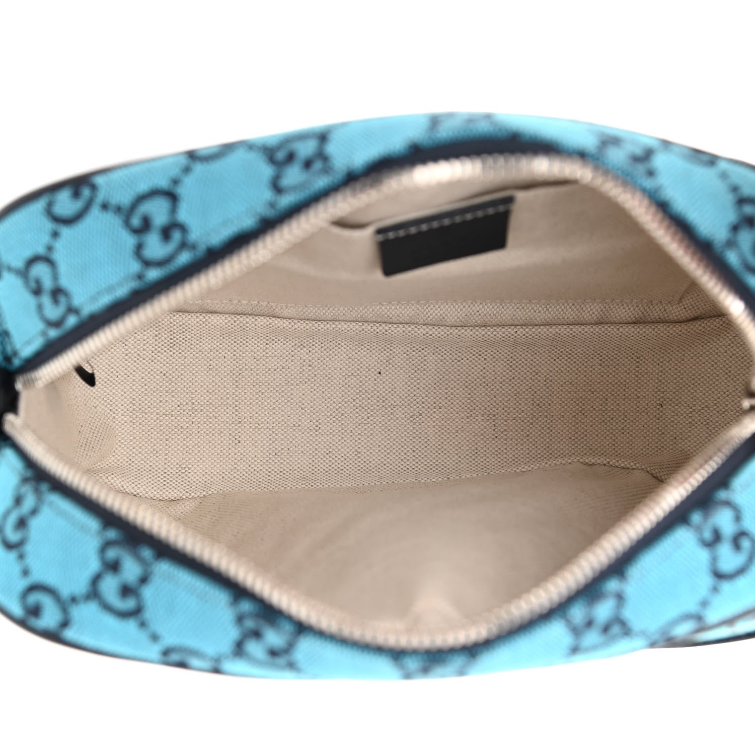 Gucci Monogram Multicolor Matelasse Diagonal Small GG Marmont Chain Shoulder Bag Light Blue 5 of 8